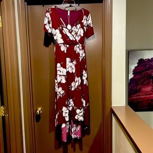 Pink Blush NWT maroon maternity dress